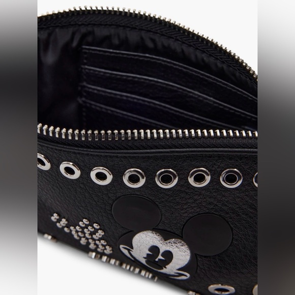 DESIGUAL Black Vegan Leather Mickey Crossbody w/Grommets - Picture 3 of 9